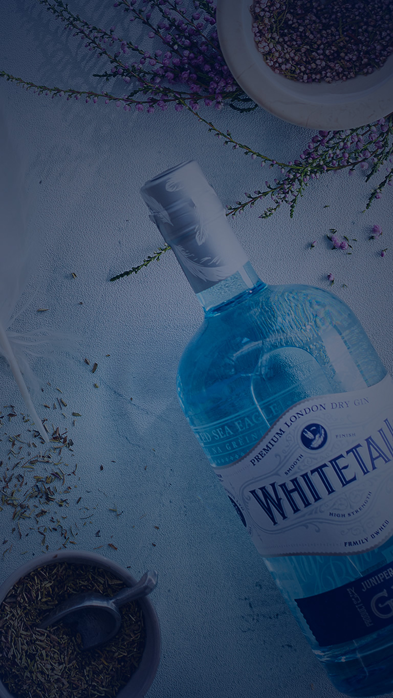 Whitetail 2 x Whitetail Goblet Style Blue Glass